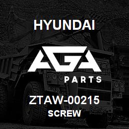ZTAW-00215 Hyundai Construction SCREW | AGA Parts