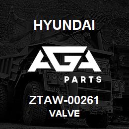 ZTAW-00261 Hyundai Construction VALVE | AGA Parts