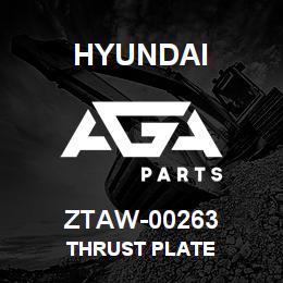 ZTAW-00263 Hyundai Construction THRUST PLATE | AGA Parts