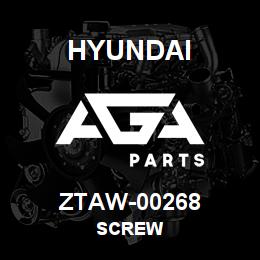 ZTAW-00268 Hyundai Construction SCREW | AGA Parts