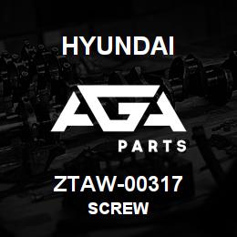 ZTAW-00317 Hyundai Construction SCREW | AGA Parts