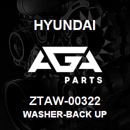 ZTAW-00322 Hyundai Construction WASHER-BACK UP | AGA Parts