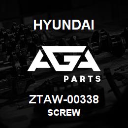 ZTAW-00338 Hyundai Construction SCREW | AGA Parts