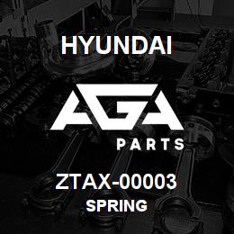 ZTAX-00003 Hyundai Construction SPRING | AGA Parts