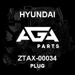 ZTAX-00034 Hyundai Construction PLUG | AGA Parts
