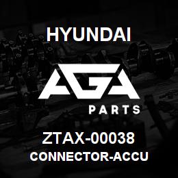 ZTAX-00038 Hyundai Construction CONNECTOR-ACCU | AGA Parts