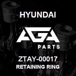 ZTAY-00017 Hyundai Construction RETAINING RING | AGA Parts