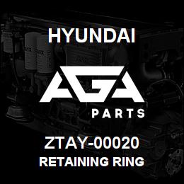 ZTAY-00020 Hyundai Construction RETAINING RING | AGA Parts