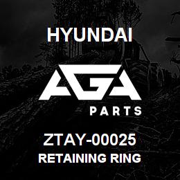 ZTAY-00025 Hyundai Construction RETAINING RING | AGA Parts