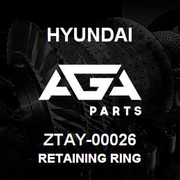 ZTAY-00026 Hyundai Construction RETAINING RING | AGA Parts