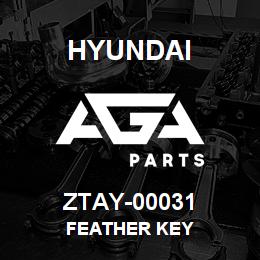 ZTAY-00031 Hyundai Construction FEATHER KEY | AGA Parts