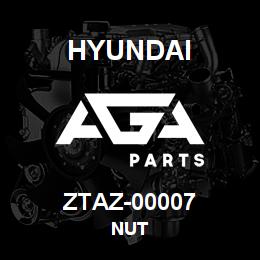 ZTAZ-00007 Hyundai Construction NUT | AGA Parts