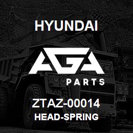 ZTAZ-00014 Hyundai Construction HEAD-SPRING | AGA Parts