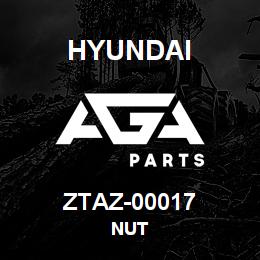 ZTAZ-00017 Hyundai Construction NUT | AGA Parts