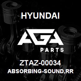 ZTAZ-00034 Hyundai Construction ABSORBING-SOUND,RR | AGA Parts
