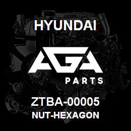 ZTBA-00005 Hyundai Construction NUT-HEXAGON | AGA Parts