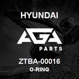 ZTBA-00016 Hyundai Construction O-RING | AGA Parts