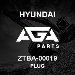 ZTBA-00019 Hyundai Construction PLUG | AGA Parts