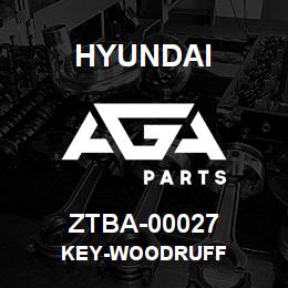 ZTBA-00027 Hyundai Construction KEY-WOODRUFF | AGA Parts