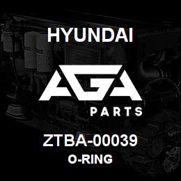 ZTBA-00039 Hyundai Construction O-RING | AGA Parts