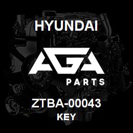 ZTBA-00043 Hyundai Construction KEY | AGA Parts