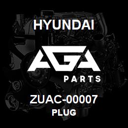 ZUAC-00007 Hyundai Construction PLUG | AGA Parts