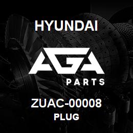 ZUAC-00008 Hyundai Construction PLUG | AGA Parts
