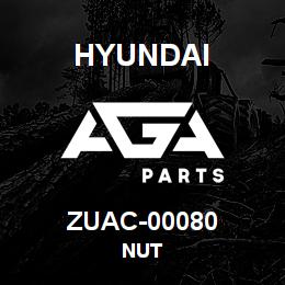 ZUAC-00080 Hyundai Construction NUT | AGA Parts