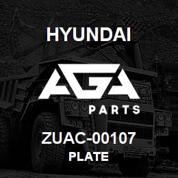 ZUAC-00107 Hyundai Construction PLATE | AGA Parts