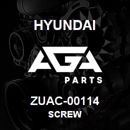 ZUAC-00114 Hyundai Construction SCREW | AGA Parts