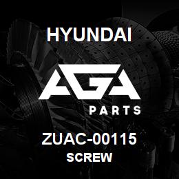 ZUAC-00115 Hyundai Construction SCREW | AGA Parts