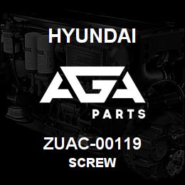 ZUAC-00119 Hyundai Construction SCREW | AGA Parts