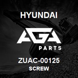ZUAC-00125 Hyundai Construction SCREW | AGA Parts