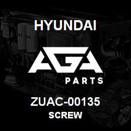 ZUAC-00135 Hyundai Construction SCREW | AGA Parts