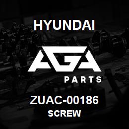 ZUAC-00186 Hyundai Construction SCREW | AGA Parts