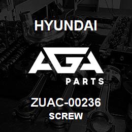 ZUAC-00236 Hyundai Construction SCREW | AGA Parts