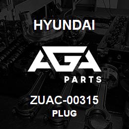 ZUAC-00315 Hyundai Construction PLUG | AGA Parts