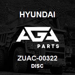 ZUAC-00322 Hyundai Construction DISC | AGA Parts