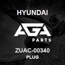 ZUAC-00340 Hyundai Construction PLUG | AGA Parts