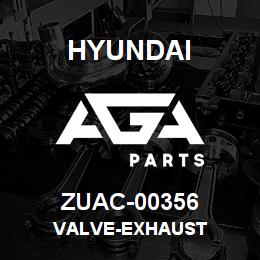 ZUAC-00356 Hyundai Construction VALVE-EXHAUST | AGA Parts