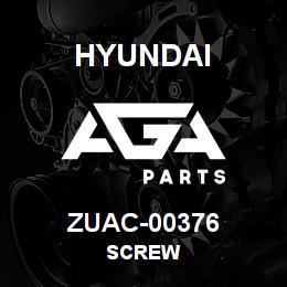 ZUAC-00376 Hyundai Construction SCREW | AGA Parts