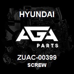 ZUAC-00399 Hyundai Construction SCREW | AGA Parts