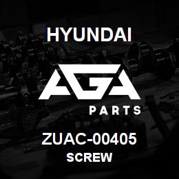 ZUAC-00405 Hyundai Construction SCREW | AGA Parts