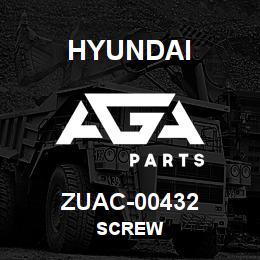 ZUAC-00432 Hyundai Construction SCREW | AGA Parts