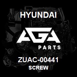 ZUAC-00441 Hyundai Construction SCREW | AGA Parts