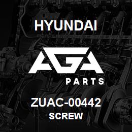 ZUAC-00442 Hyundai Construction SCREW | AGA Parts