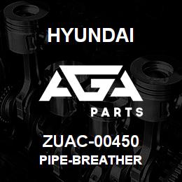 ZUAC-00450 Hyundai Construction PIPE-BREATHER | AGA Parts