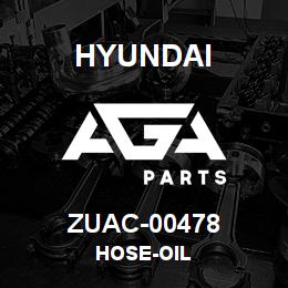 ZUAC-00478 Hyundai Construction HOSE-OIL | AGA Parts