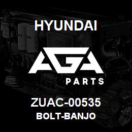 ZUAC-00535 Hyundai Construction BOLT-BANJO | AGA Parts