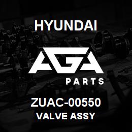 ZUAC-00550 Hyundai Construction VALVE ASSY | AGA Parts